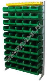 Стойка с пластиковыми ящиками B1-01-00-10 односторонняя 1150х2020