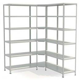 Стеллаж угловой СТФ 1500х1500x2500h (угол 800х600) 6 полок