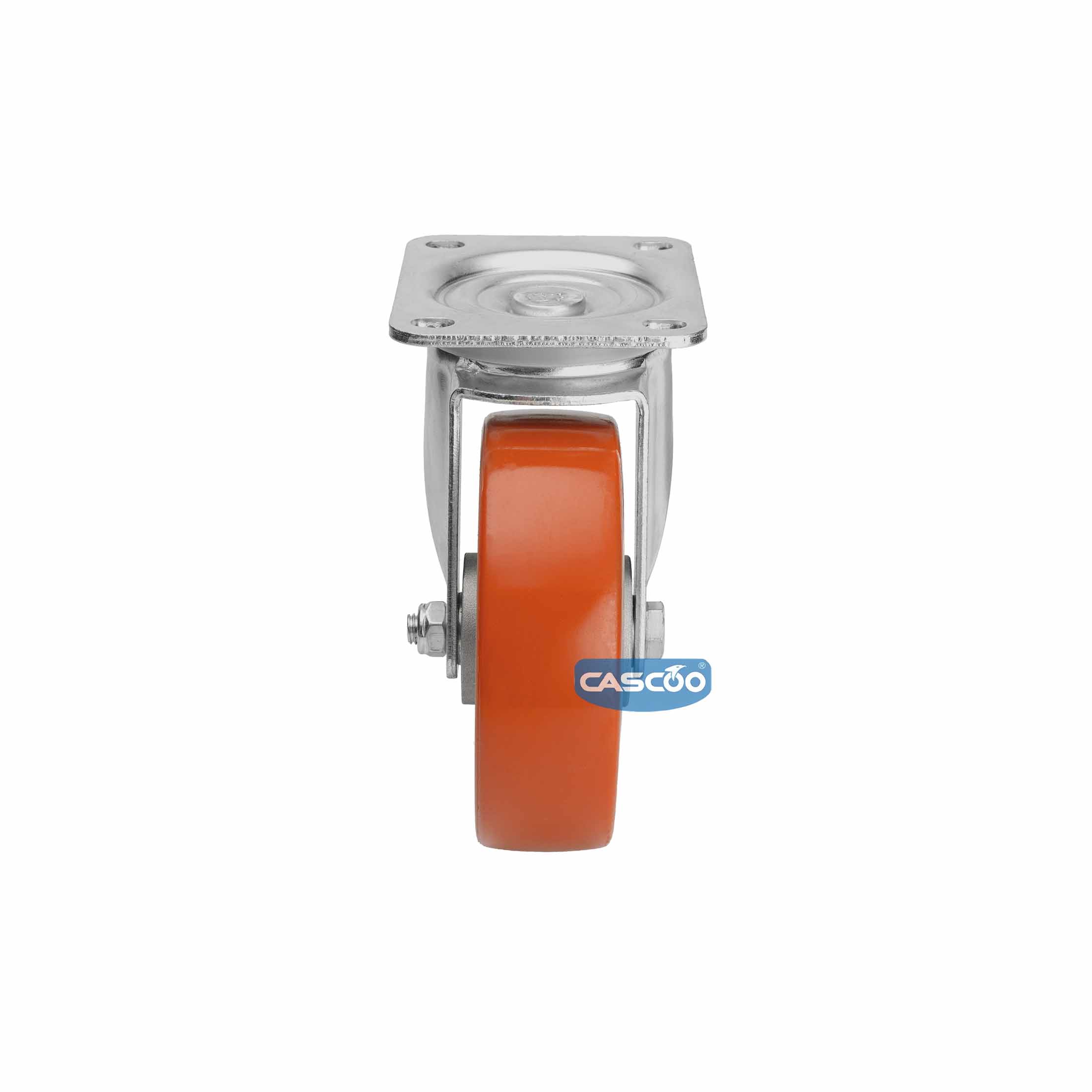 Колесо CASCOO поворотное, (d=160мм, г/п=600кг) полиуретан/алюминий, Германия