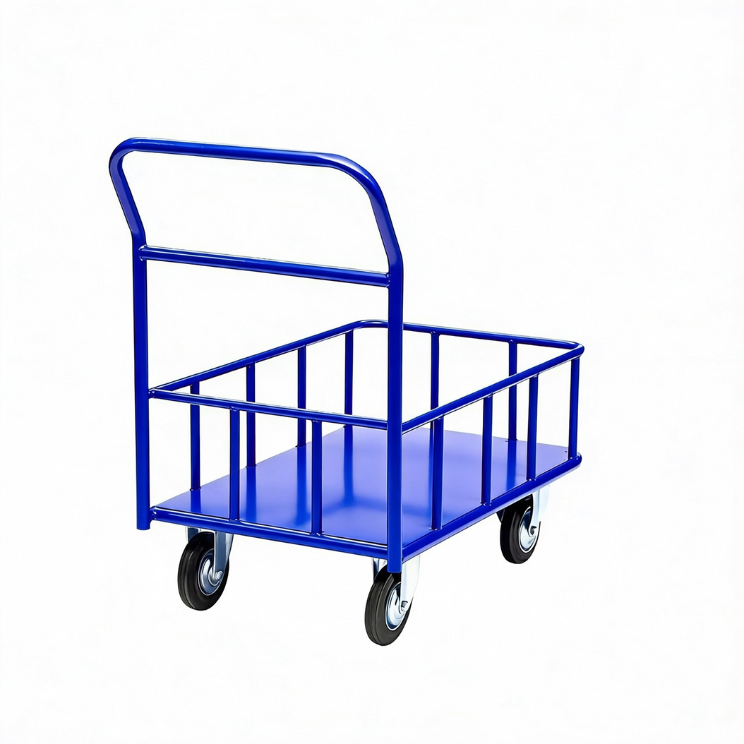 Платформенная тележка с бортами ТПБ-600х900-125Н