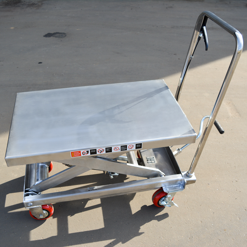 Гидравлический Подъемный Стол Передвижной из нержавеющей стали OXLIFT OXF50-STEEL 900 мм 500 кг 815х500х50 мм