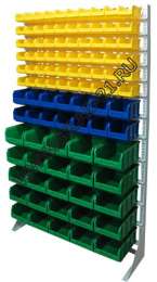 Стойка с пластиковыми ящиками B1-06-02-05 односторонняя 1150х2020