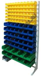 Стойка с пластиковыми ящиками B1-06-05-02 односторонняя 1150х2020