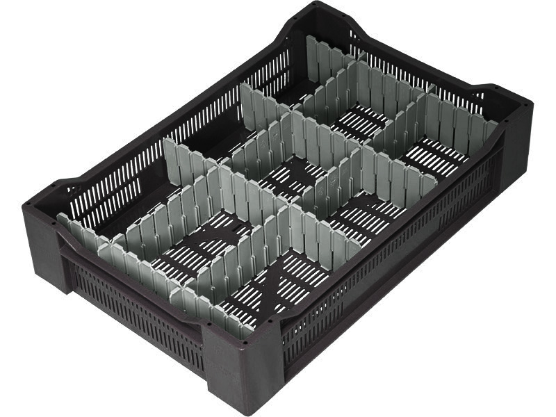 Пластиковый ящик 600x400x135 черный