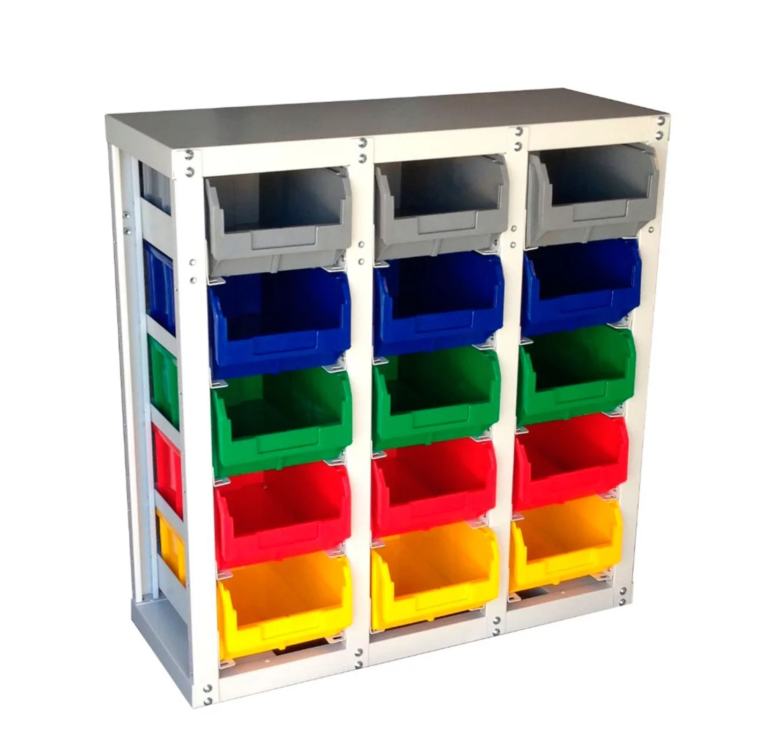 Стеллаж односторонний с ящиками V3 на 15 ячеек V3-15