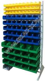 Стойка с пластиковыми ящиками B1-03-05-04 односторонняя 1150х2000