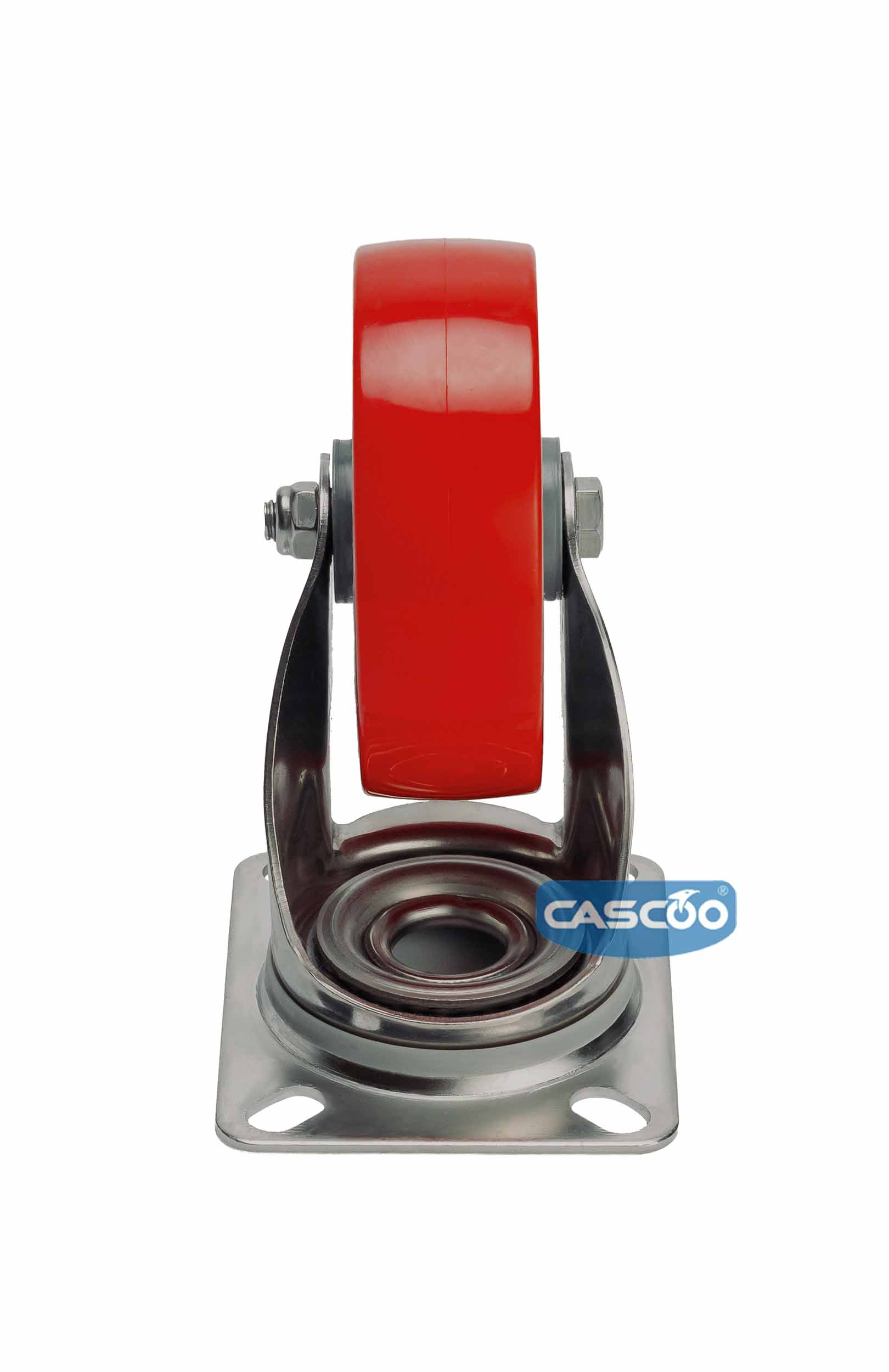 Колесо CASCOO поворотное из нержавейки (d=100мм, г/п=150кг), полиуретан / полиамид, Германия