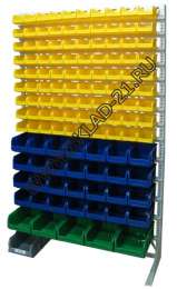 Стойка с пластиковыми ящиками B1-09-04-01 односторонняя 1150х2020