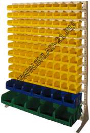 Стойка с пластиковыми ящиками C1-10-01-01 односторонняя 1150х1500