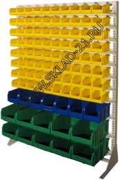 Стойка с пластиковыми ящиками C1-08-01-02 односторонняя 1150х1500