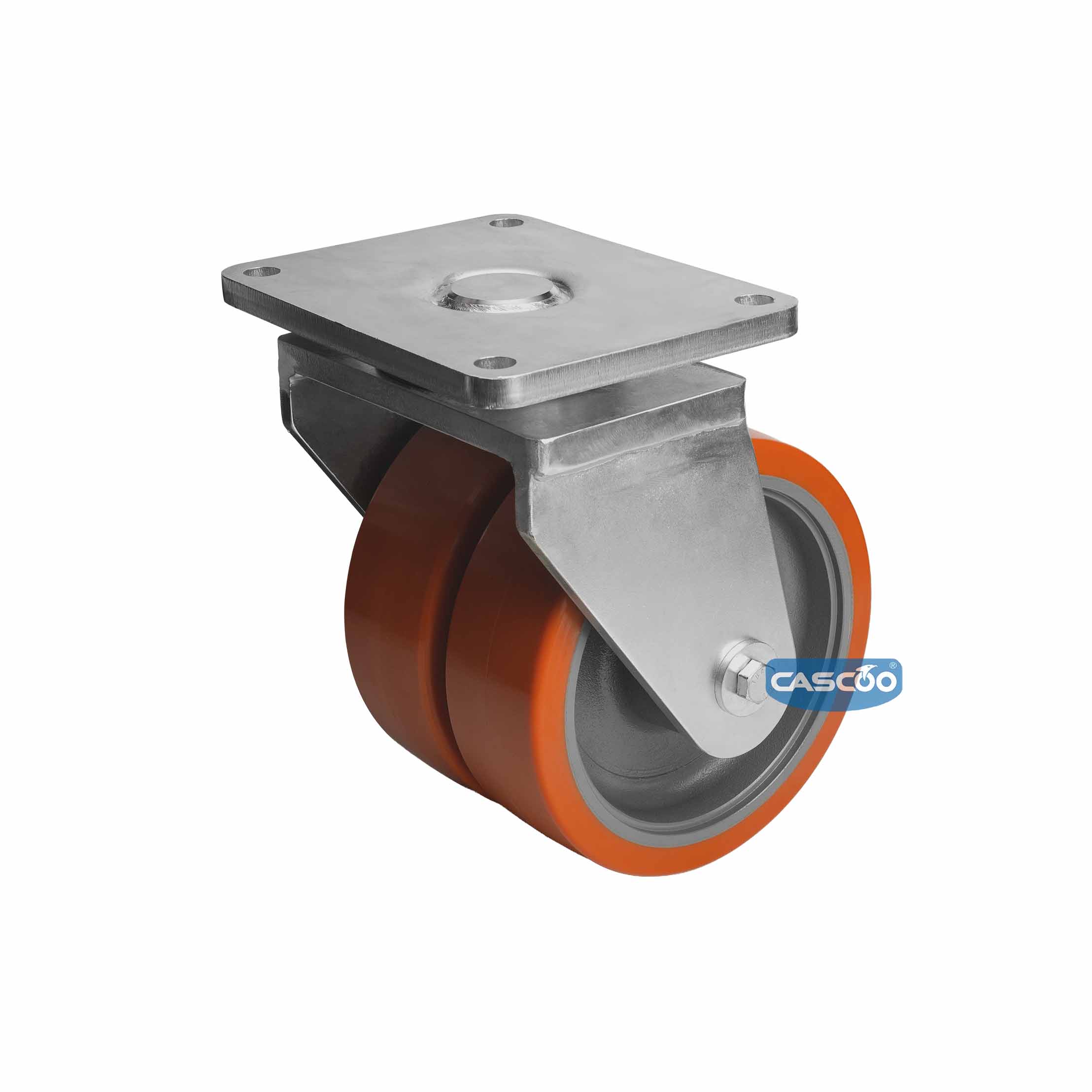Колесо CASCOO поворотное, (d=250мм, г/п=3700кг) полиуретан/чугун, Германия