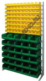 Стойка с пластиковыми ящиками B1-08-00-06 односторонняя 1150х2020