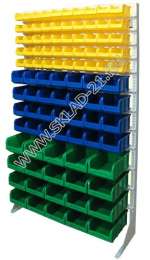 Стойка с пластиковыми ящиками B1-05-04-04 односторонняя 1150х2020