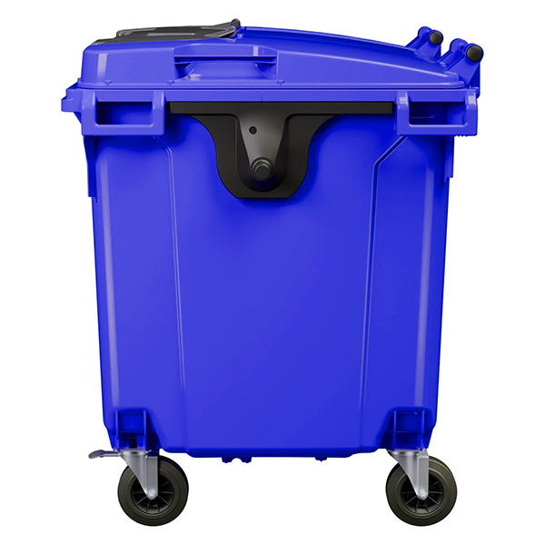 Передвижной мусорный контейнер 1100 л. с крышкой TwinLid без педали