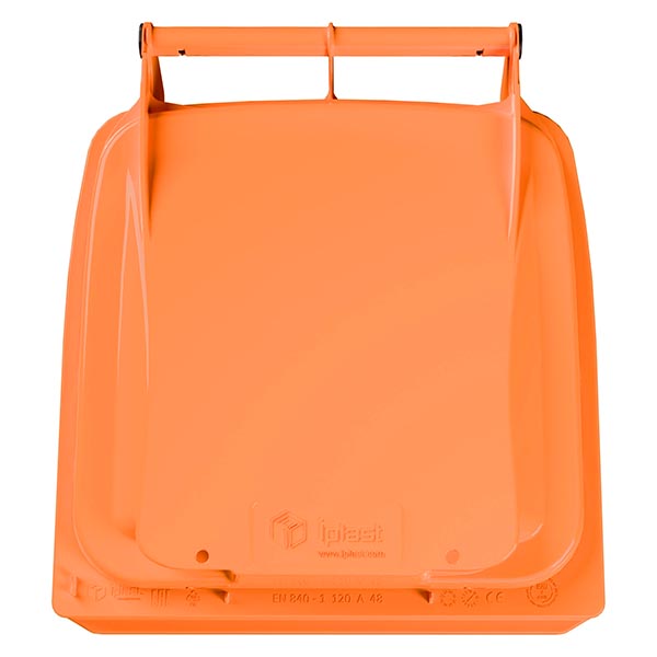 Мусорный контейнер 120 литров, оранжевый цвет