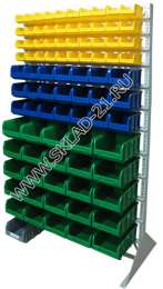 Стойка с пластиковыми ящиками B1-04-03-05 односторонняя 1150х2020