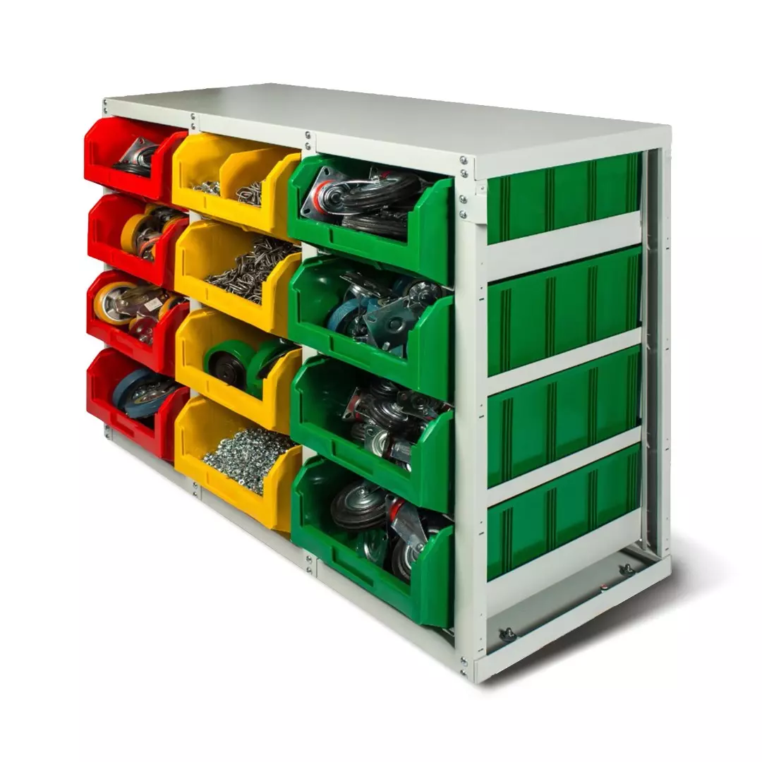 Стеллаж напольный с ящиками V4 на 12 ячеек V4-12