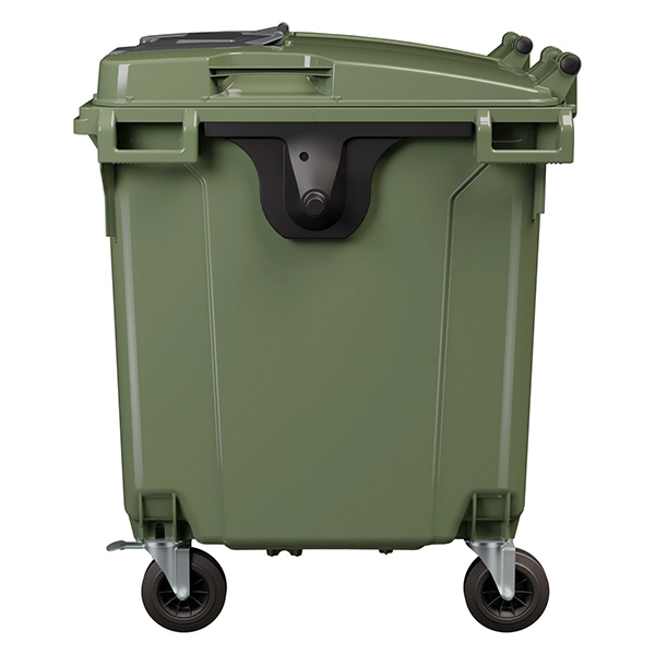 Передвижной мусорный контейнер 1100 л. с крышкой TwinLid без педали