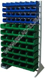 Стойка с пластиковыми ящиками B1-00-04-07 односторонняя 1150х2000