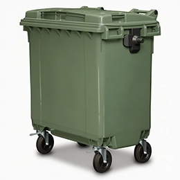 Передвижной мусорный контейнер 770 л. с крышкой без педали