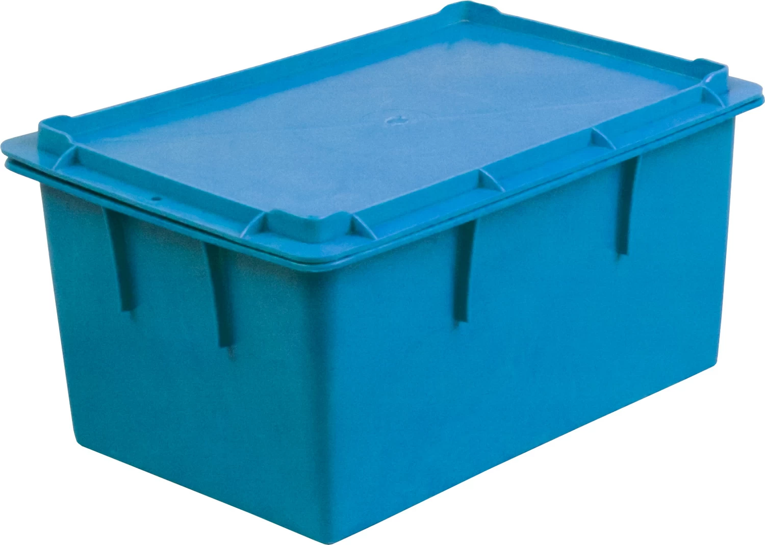 Пластиковый ящик 450х300х223 без крышки синий