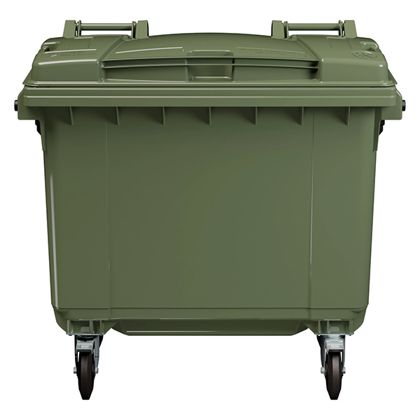 Передвижной мусорный контейнер 660 л. с крышкой без педали
