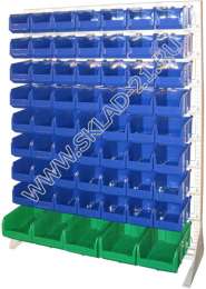 Стойка с пластиковыми ящиками C1-00-08-01 односторонняя 1150х1500