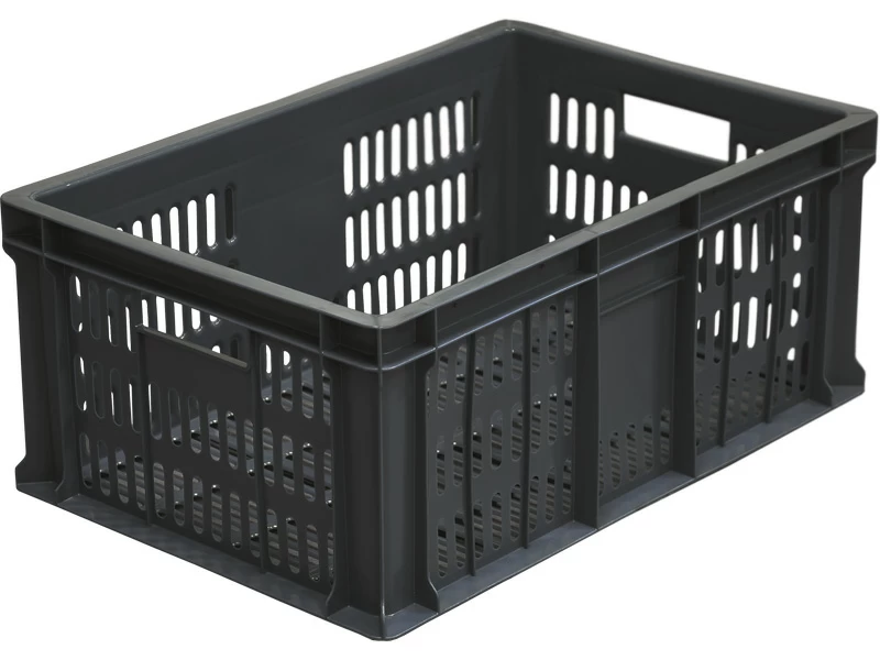 Пластиковый ящик 600x400x250 черный