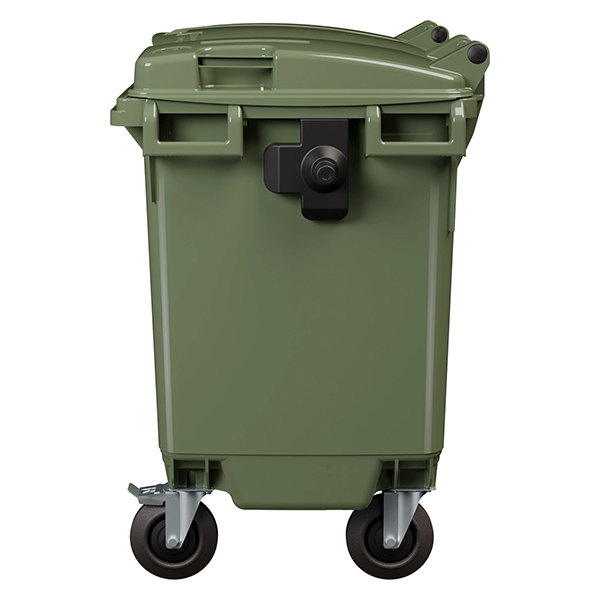 Передвижной мусорный контейнер 660 л. с крышкой без педали