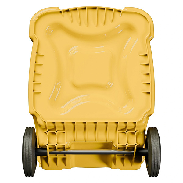 Передвижной мусорный контейнер 360 л. с крышкой без педали