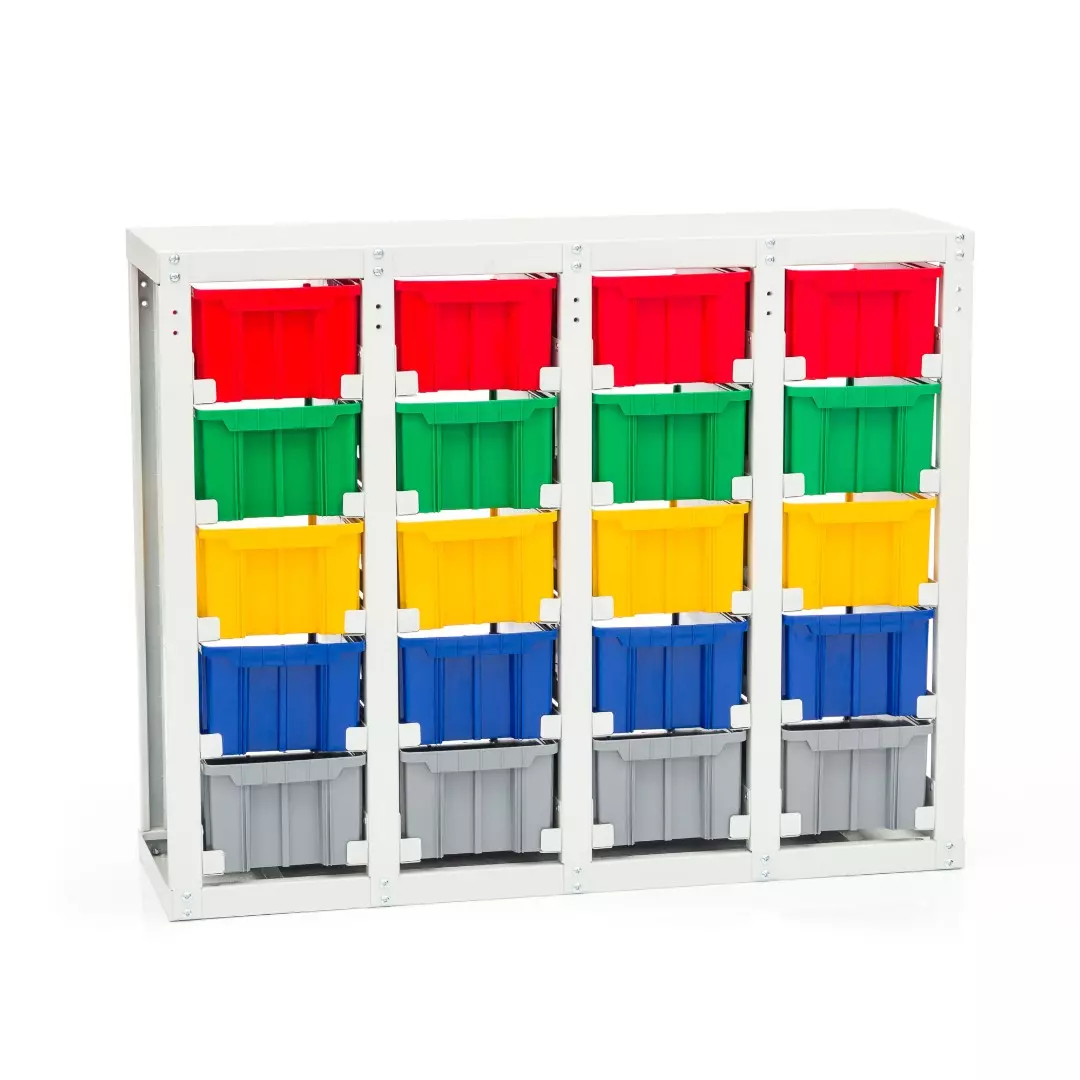 Стеллаж стационарный с ящиками V3 на 20 ячеек V3-20