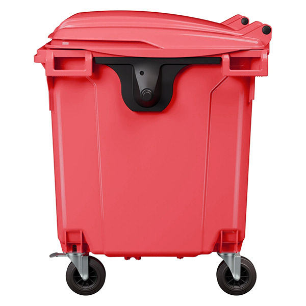 Передвижной мусорный контейнер 1100 л. с крышкой без педали
