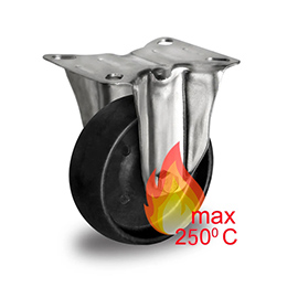 Колесо CASCOO термостойкое фиксированное (d=100мм, г/п=100кг), полиамид со стекловолокном, Германия