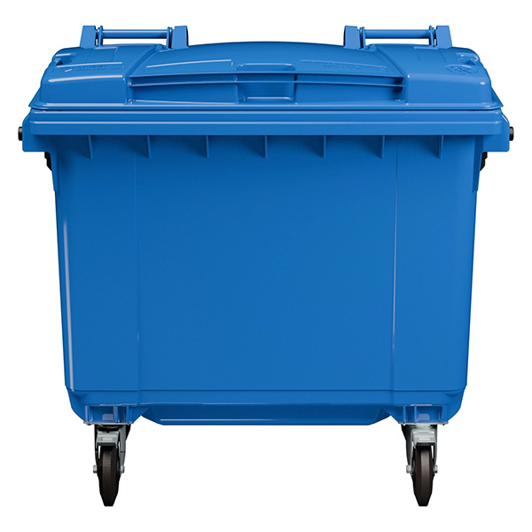 Передвижной мусорный контейнер 660 л. с крышкой без педали