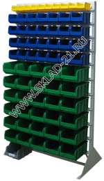 Стойка с пластиковыми ящиками B1-01-04-06 односторонняя 1150х2000