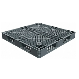 Паллет 1050х1050х120 перфорированный, на 6 полозьях цв. Серый