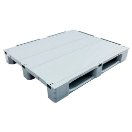 Паллет п/э 1200х1000х157 сплошной, на 3-х полозьях цв. серый