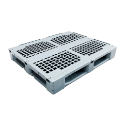 Паллет 1200х1000х157 перфорированный, на 5 полозьях,