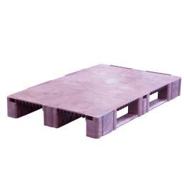 Паллет 1200x800х150 сплошной, на 3-х полозьях: TR 1208-1 (R) темно-бордовый
