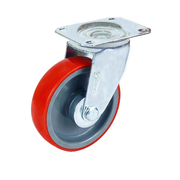 Колесо CASCOO поворотное (d=160мм, г/п=300кг), полиуретан / полиамид, Германия
