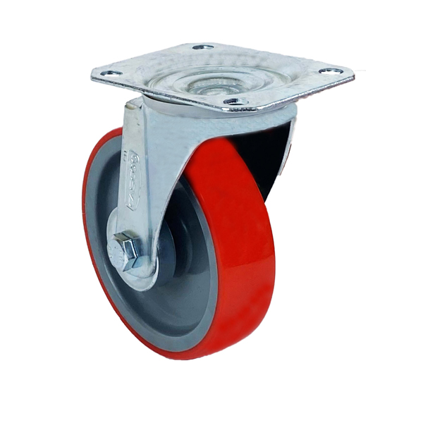 Колесо CASCOO поворотное (d=160мм, г/п=300кг), полиуретан / полиамид, Германия