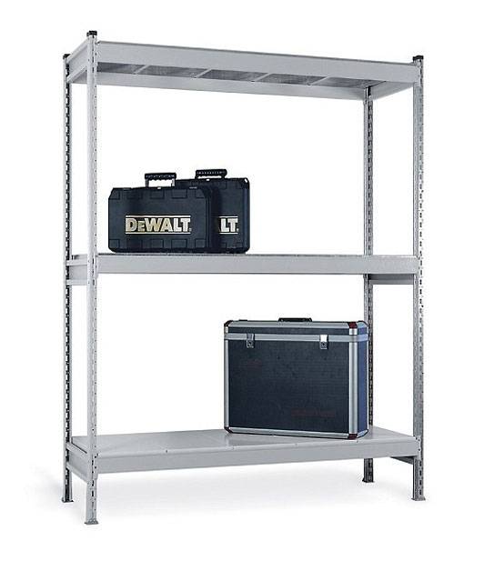 Полочный стеллаж СТ-023 1500x800х2500h 3 яруса цинк