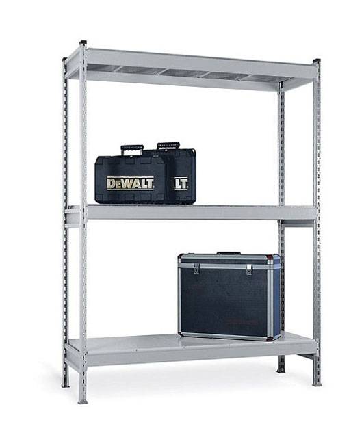 Полочный стеллаж СТ-023 1200x300х3000h 3 яруса цинк