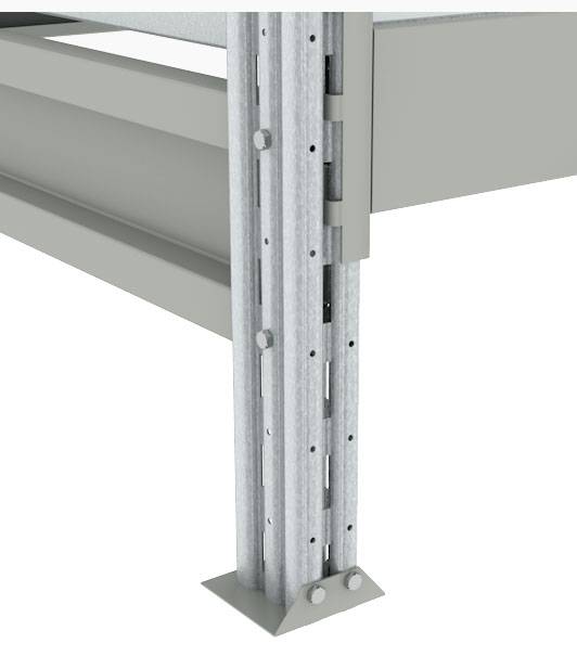 Полочный стеллаж СТ-023 1800x600х3000h 4 яруса цинк