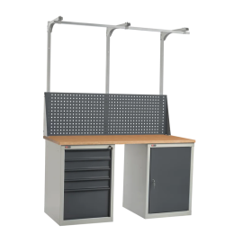 Слесарный верстак ДиКом ВЛ-150-07 Ф + Экран ВЛ-150-Э2