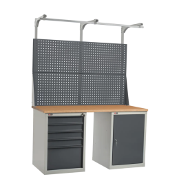 Слесарный верстак ДиКом ВЛ-150-07 Ф + Экран ВЛ-150-Э3