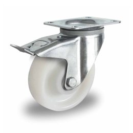 Колесо CASCOO поворотное с тормозом, (d=160мм, г/п=600кг) полиамид, Германия