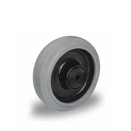Колесо CASCOO под ось (d=125мм, г/п=250кг), серая резина / полиамид, Германия