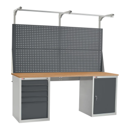 Слесарный верстак ДиКом ВЛ-200-07 Ф + Экран ВЛ-200-Э3