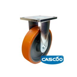Колесо CASCOO фиксированное, (d=250мм, г/п=1500кг) полиуретан/чугун, Германия